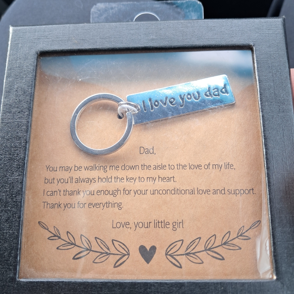 Keychain with 'I Love You Dad' Engraving